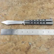 Тренировочный нож-бабочка нож BM67 D2 лезвие титановая ручка Jilt не острый Кемпинг Охота Edc складной карманный нож сувенирные ножи