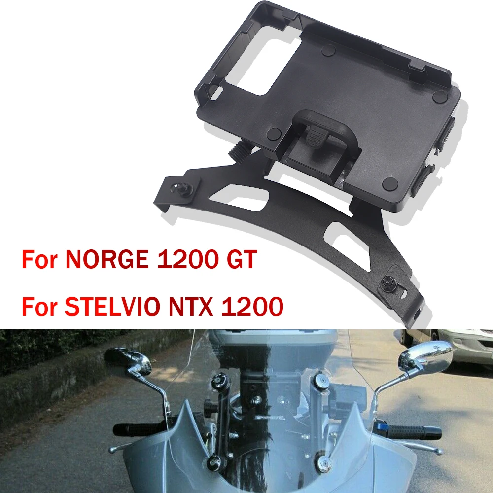 

Navigation Bracket Motorcycle for GUZZI NORGE 1200 GT STELVIO NTX 1200 GPS Navigator USB Charging Phone Holder