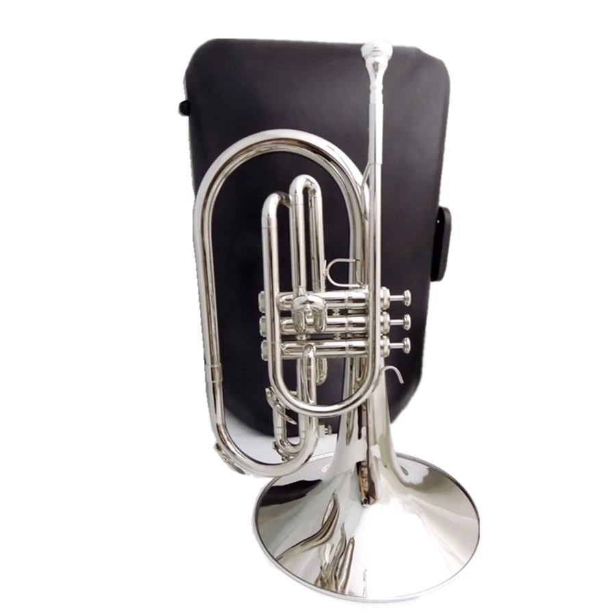 F key Marching Mellophone Musical instruments with case and mouthpiece Yellow brass mellophone horn