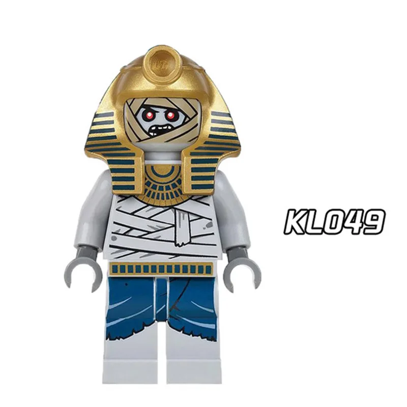Горячие Древний Египет Мумия Фараон Anubis Мини фигурки сборки строительные блоки кирпичи для детей развивающие игрушки - Цвет: Сливовый
