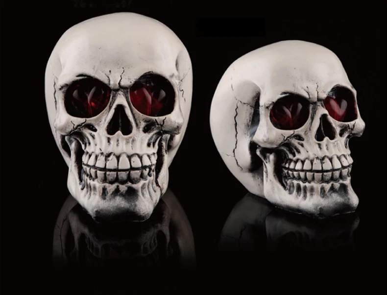 Хэллоуин человеческий реквизит Смола череп светодиодный ночные светильники декоративные новые браслеты Хэллоуин принадлежности для