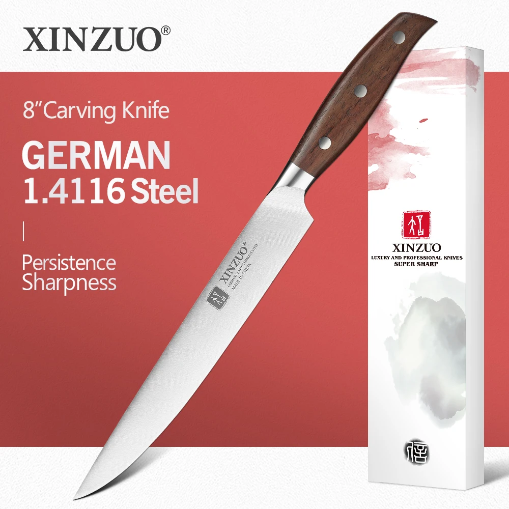 Нож Мясницкий XINZUO кухонный резец из немецкой нержавеющей стали DIN1.4416 8 дюймов
