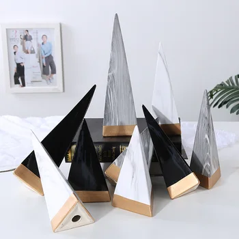 

Pyramid Ceramic Ornaments Simple Home Decor Modern Nordic Abstract Fashion Home Decoration Accessories for Living Room Crafts
