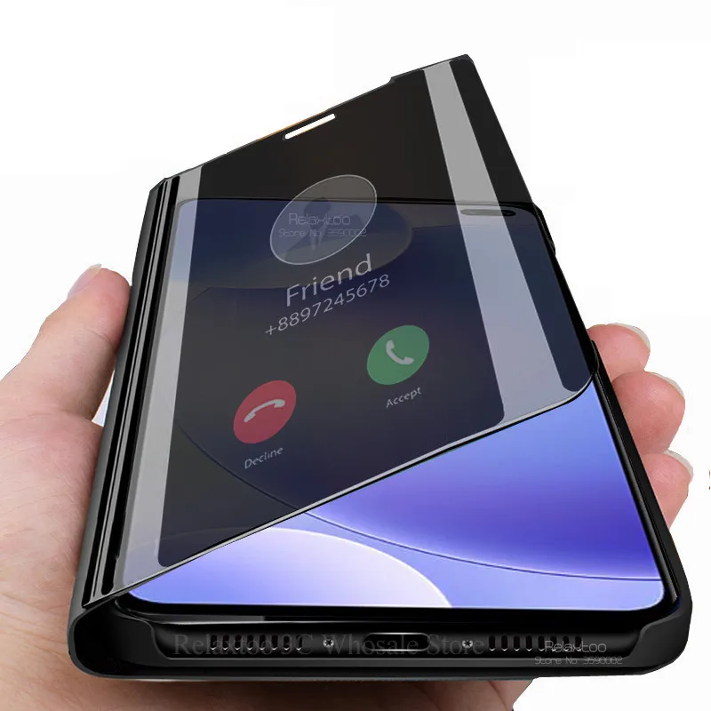 Умный зеркальный чехол для xiaomi redmi k30 книжка с подставкой телефона xiomi k 30 redmik30
