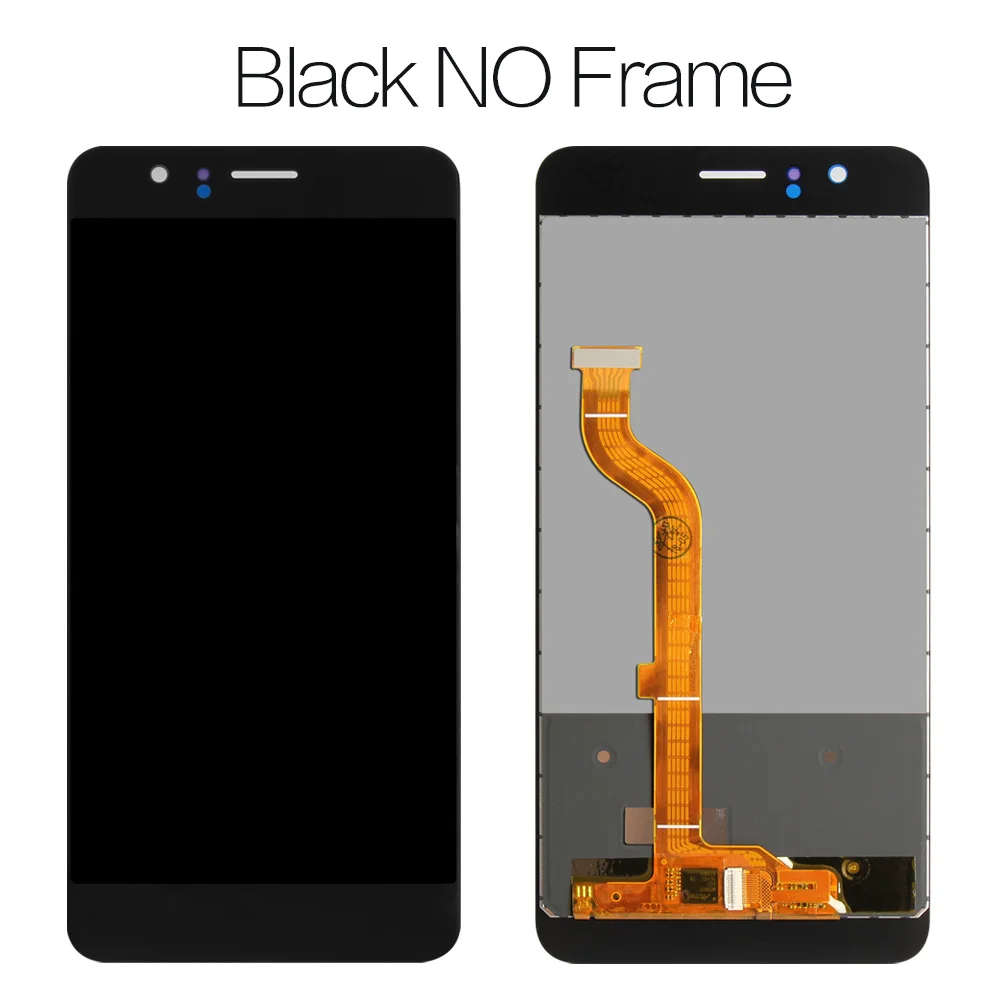black no Frame Дисплей A+ 5," для huawei HONOR 8, ЖК-экран, сенсорный дигитайзер в сборе, Замена для huawei Honor 8, ЖК-рамка, Frd-L09 FRD-L19 - Цвет: black no Frame