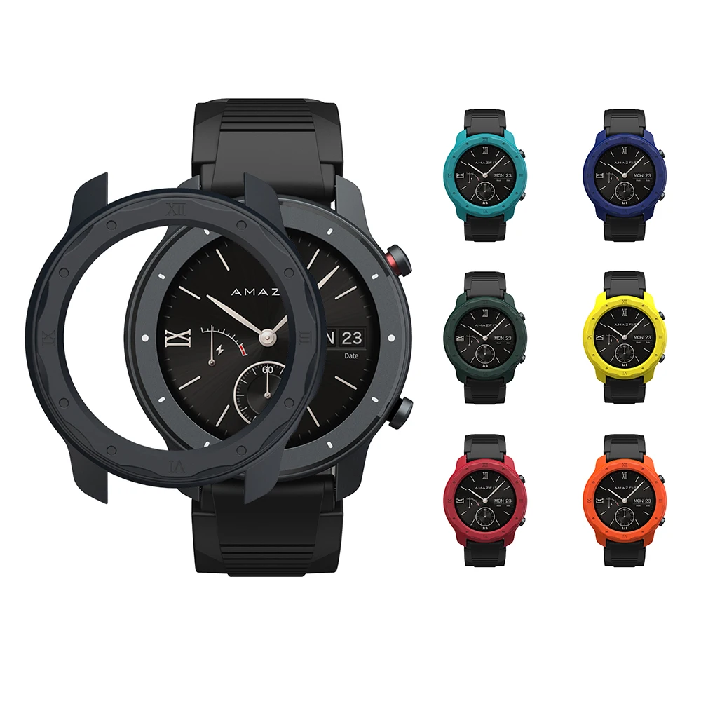 Для Amazfit GTR 42 мм Смарт часы защитный чехол жесткий бронированный чехол SIKAI черный желтый