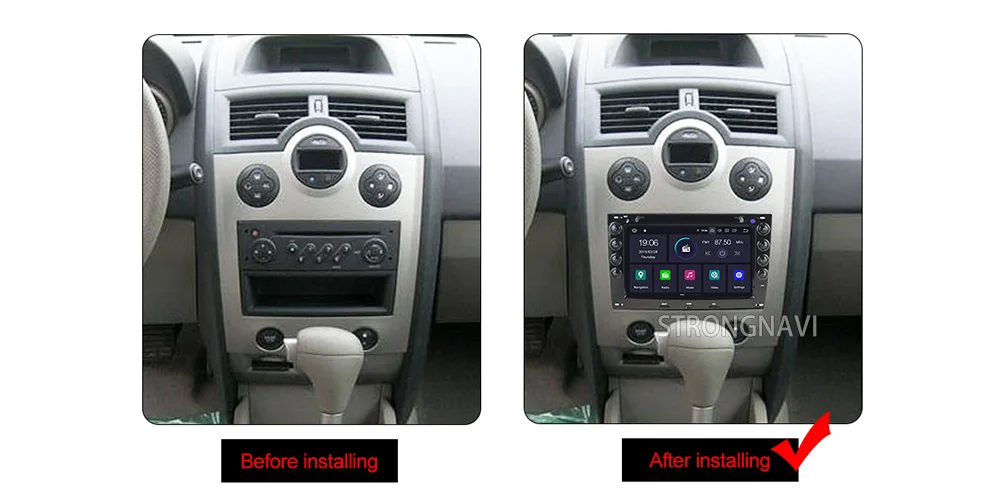 Flash Deal 7Inch 2Din Android 9.0 car multimedia Player For Renault Megane 2003-2008 Car DVD Player 4G 64G With Rear view Camera WIFI GPS 3