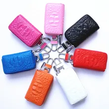 Женский кошелек для ключей для мужчин и женщин с узором «крокодиловая кожа» держатели ключей от автомобиля ключница для мужчин ретро многофункциональный домашний брелок