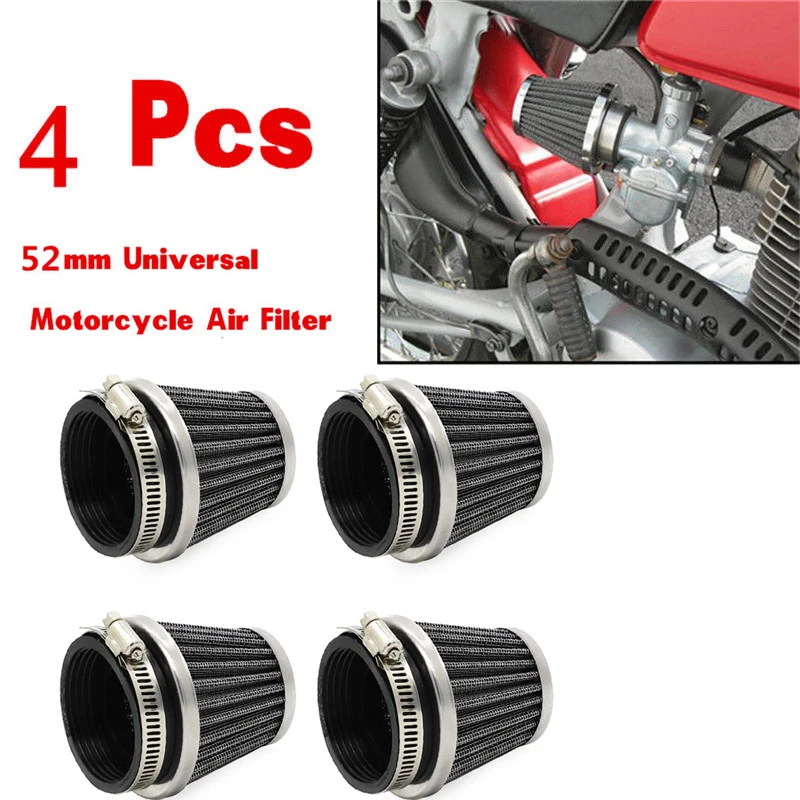 

Воздухозаборники для мотоцикла Racer for Kawasaki, Suzuki, Yamaha XJ600, 4 шт., 52 мм