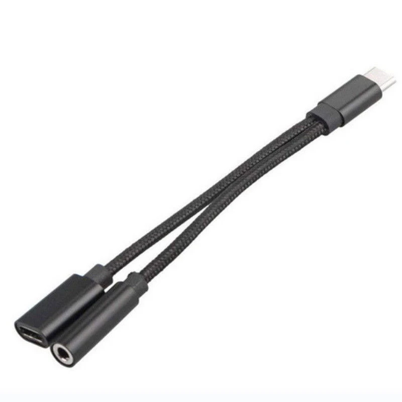 Портативный USB-C Тип C до 3,5 мм аудио Aux кабель для подключения наушников адаптер прослушивания зарядки 2-в-1 наушники передачи конвертер Кабель
