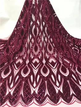 

French Net Laces Fabrics High Quality Tulle African Laces Fabric For Wedding Nigerian Tulle Lace Material With velvet