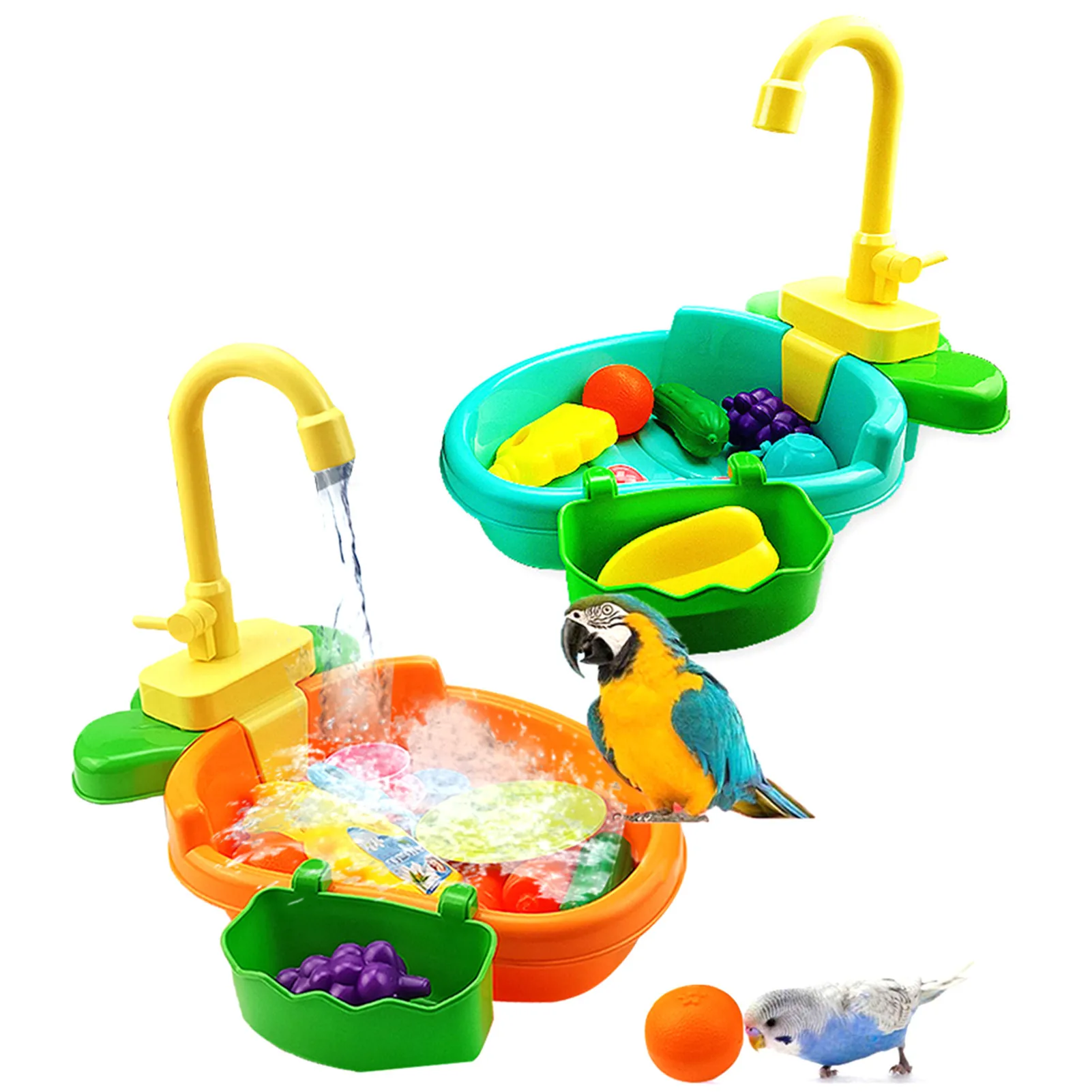 Multifonctionnel Bains D'oiseaux Baignoire Bol Bassin Perroquet