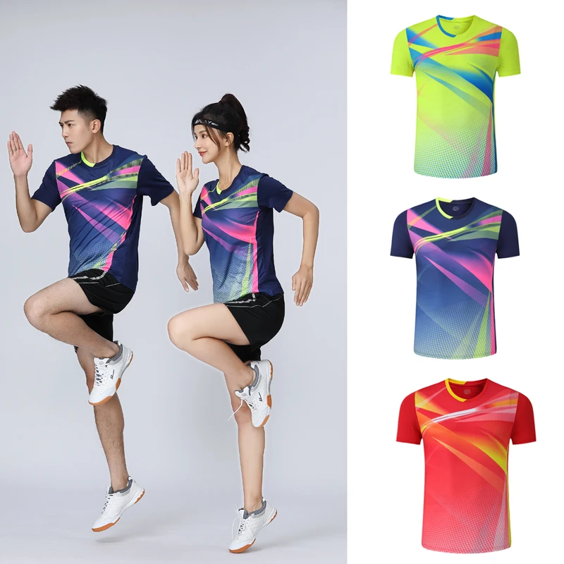 

2023 Tennis T shirt Women / Men , badminton shorts ,kids Table Tennis Shirt Kits,Tenis femenina, team sportswear uniforms 1834