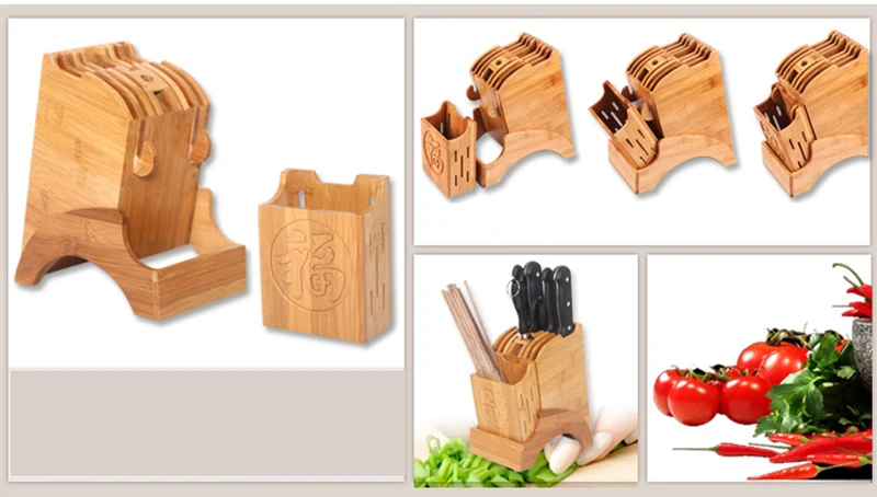Wood knife holder13