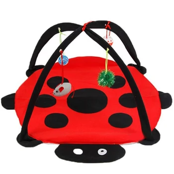 

Cat Toy Bed Cat Tent That Will Sound Breathable Cartoon Fun Bell Toy Pet Hammock Rattle Cat Funny Toy