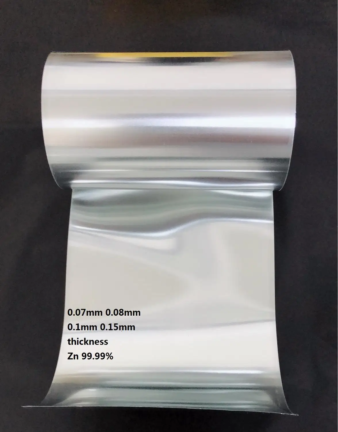 0.07mm 0.08mm 0.1mm 0.15mm Conductive Zinc Sheet Electrode Material For