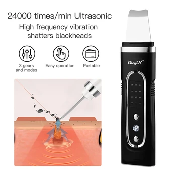 

Ultrasonic Skin Scrubber Deep Cleaning Face Scrubber Vibrating Facial Cleansing Skin Spatula Peeling Deep Cleansing Blackhead