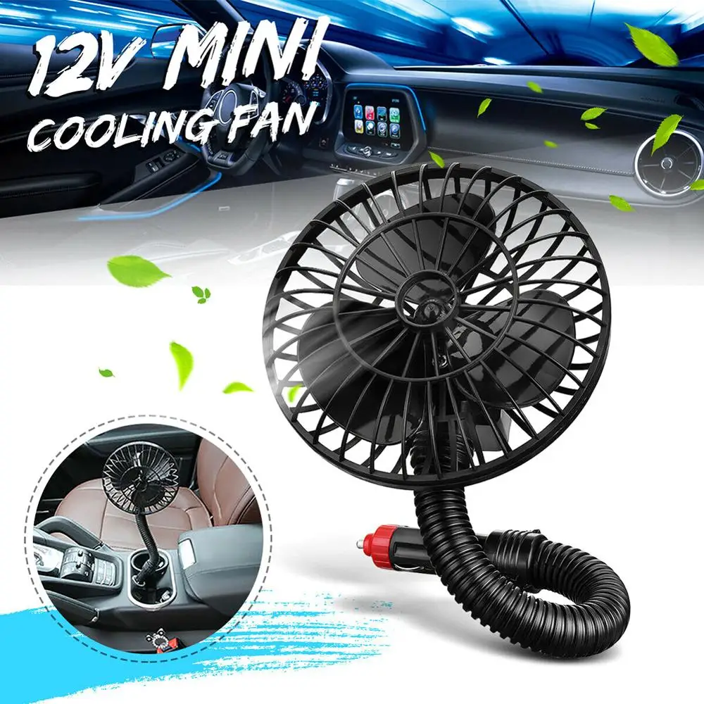 

Adjustable 12V Mini Car Fan Cigarette Lighter Truck Vehicle Auto Cooling Cooler
