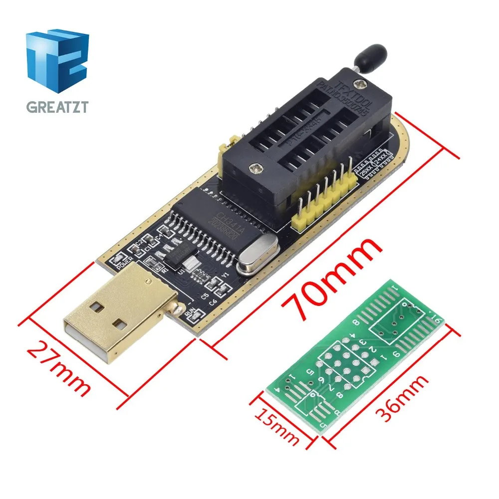 YUYANG CH341A 24 25 серии EEPROM флэш-память биос USB программист модуль+ SOIC8 SOP8 тестовый зажим для EEPROM 93CXX/25CXX/24CXX