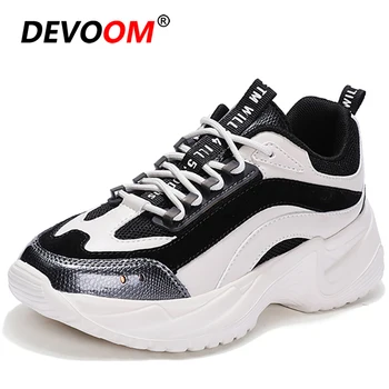 

2020 Chunky Sneakers Women Platform 5cm High Casual Flat Shoes Women Vulcanize Ladies Shoes Designer Dad Fashion Womens Shoes 40