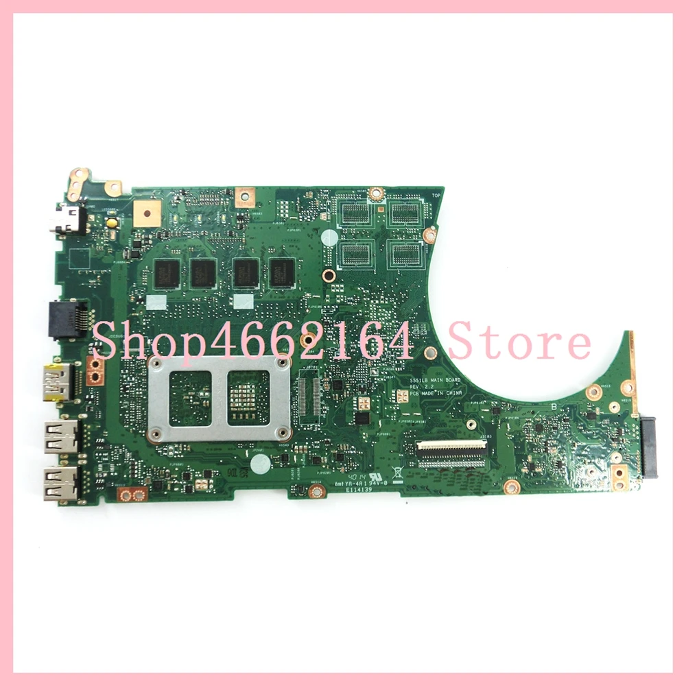  S551LA I5-4200 CPU REV:2.2 4GB RAM Mainboard For ASUS S551 S551L S551LB S551LN S551LA R553L K551L l