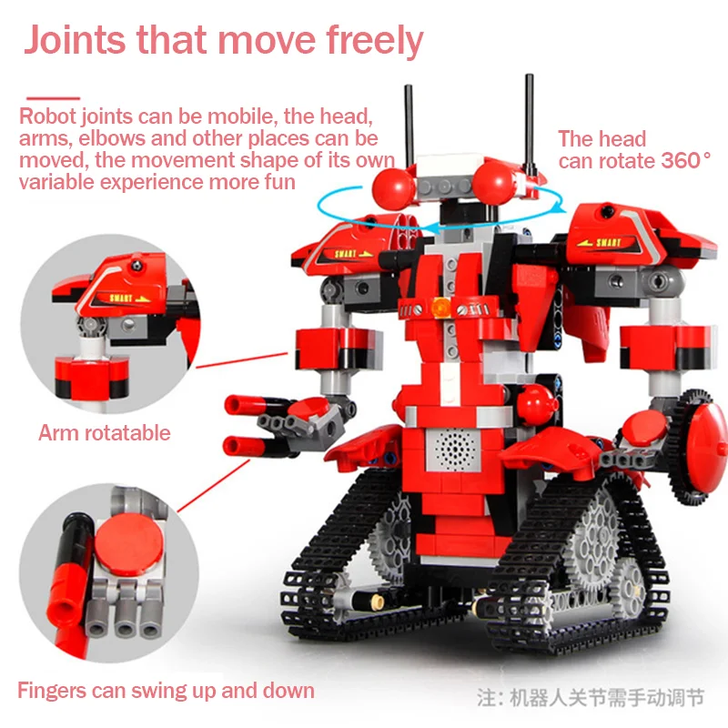 Building block assembly electric assembly robot technology remote control toy boy gift 4