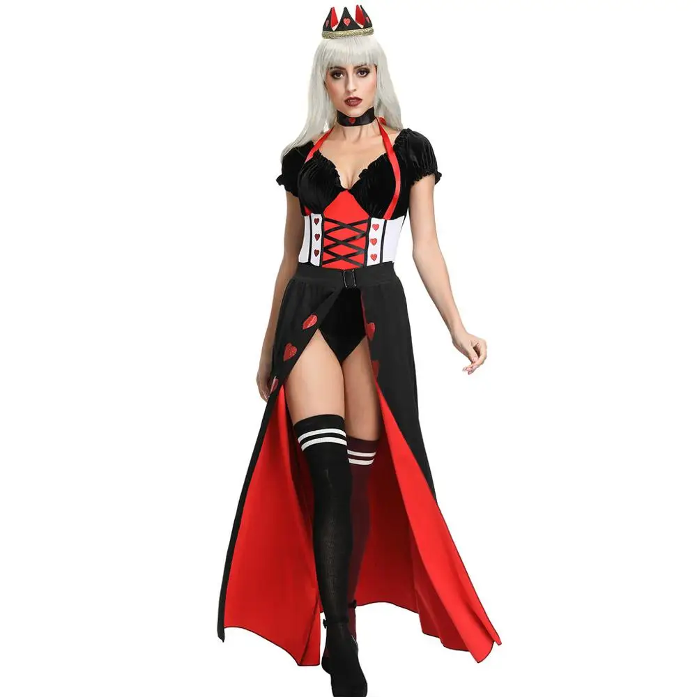 

Women Halloween Dress The Court Queen's Ball Suit Party Clothes Queen's Dress Personality Sexy Costume robe femme #4B02