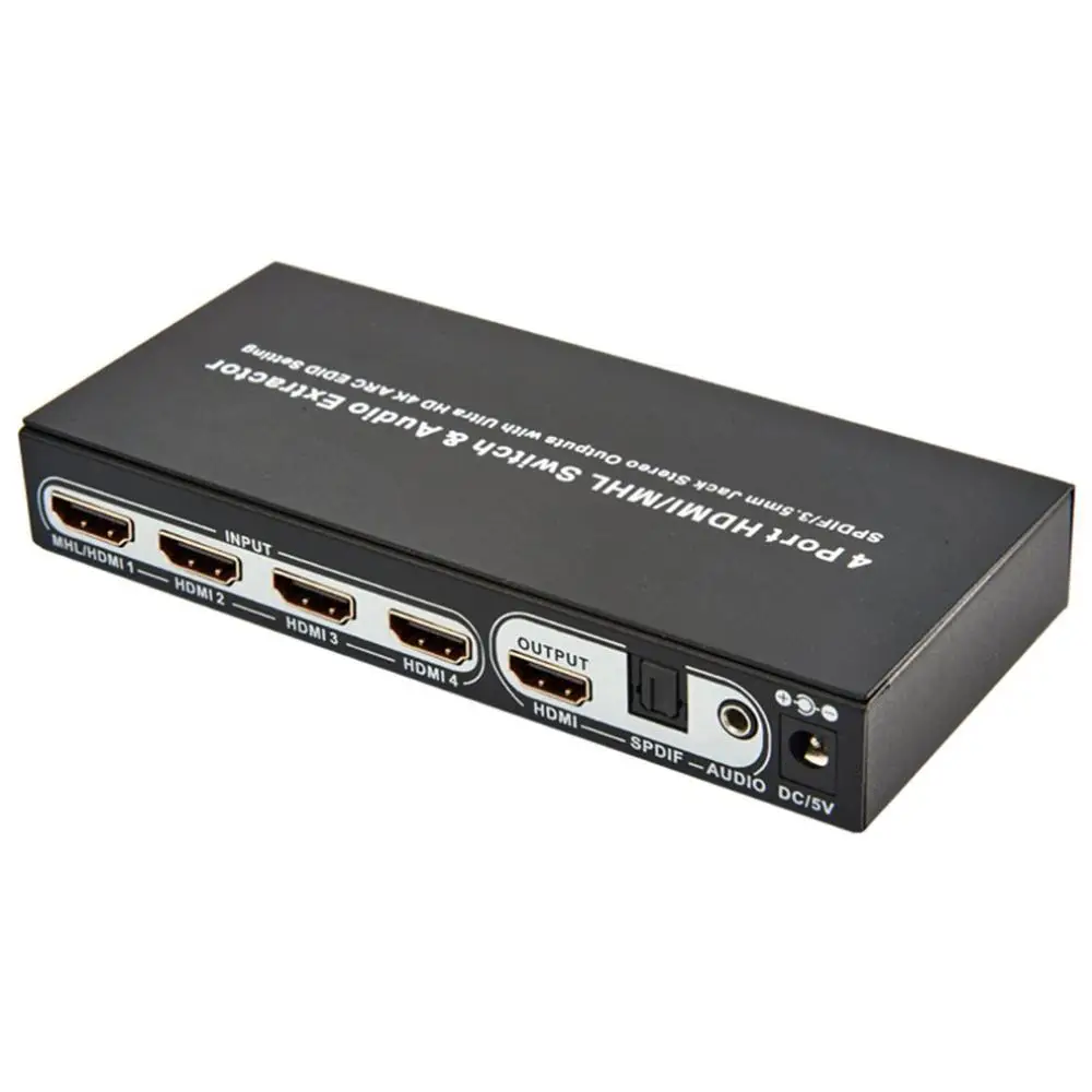 Hdmi1.4 Four Input And One Output Switcher With Audio Separation Hdmi1.4 3D 4Kx2K Switcher Hdmi Splitter T-304D