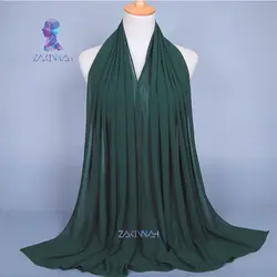 YW16 71 цвета, цветной жемчужный шифоновое платье-баллон для девочек полотенце Национальный головной платок Малайзии hijab шарф Мусульманский