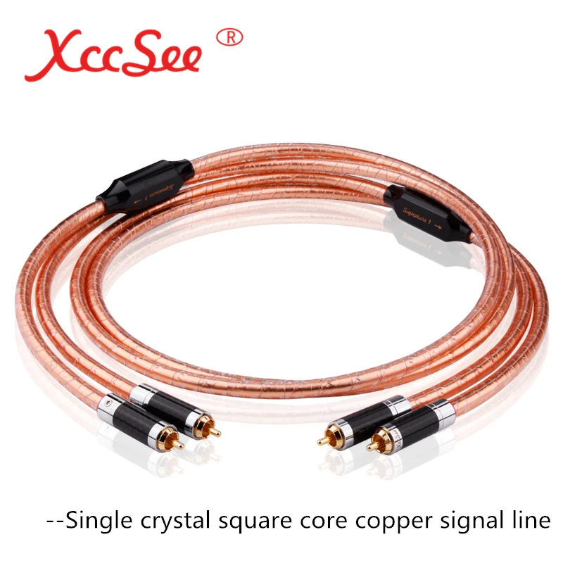 XccSee Fever сигнальный кабель с двойной головкой лотоса RCA одним кристаллом медный