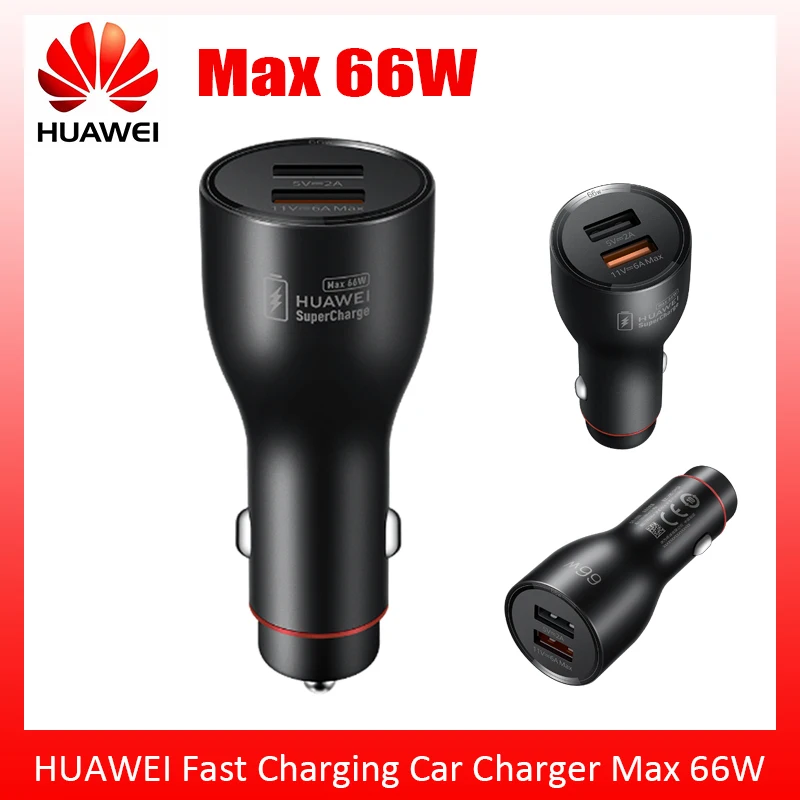 New Huawei Supercharge Car Charger Max 66w Adapter Double Usb Max 11v
