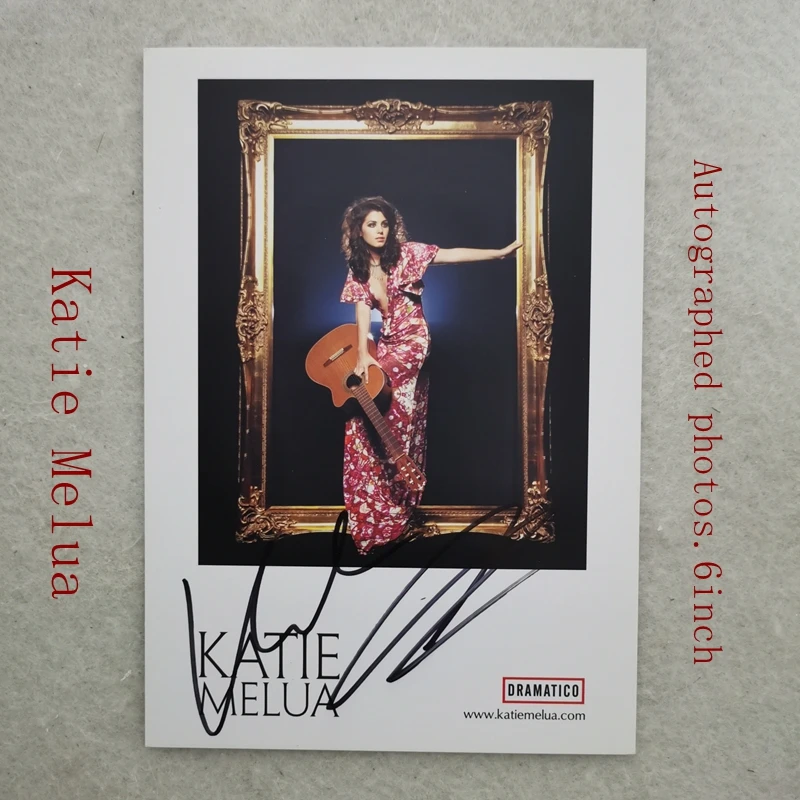 

Autographed photos.6inch Ketevan "Katie" Melua is a Georgian-British singer and songwriter. She moved to the United Kingdom at t
