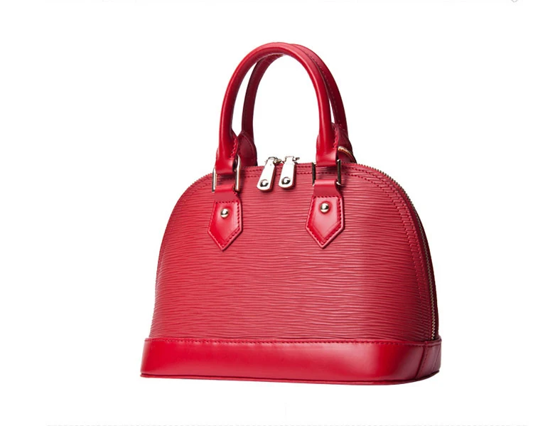 Женские сумки, роскошная дизайнерская модная сумка через плечо из натуральной кожи на молнии, Портативная сумка на плечо, сумки-мессенджеры - Цвет: Red