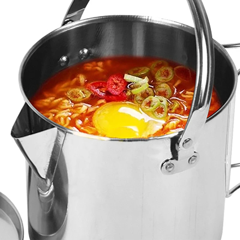 1.2L походный чайник из нержавеющей стали кипяток подвесной горшок кухонная посуда для приготовления кофе кемпинга оборудование
