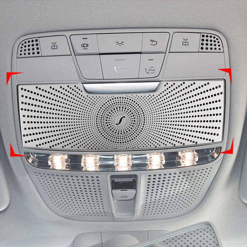 For Mercedes Benz C Class W205 GLC Car Reading Light Cover trim decoration strips Interior roof Lamp Frames auto accessories | Автомобили