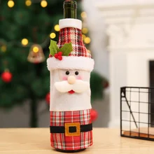 Креативная Рождественская бутылка вина Обложка сумка Санта снеговик украшения Рождественские вечерние украшения для дома