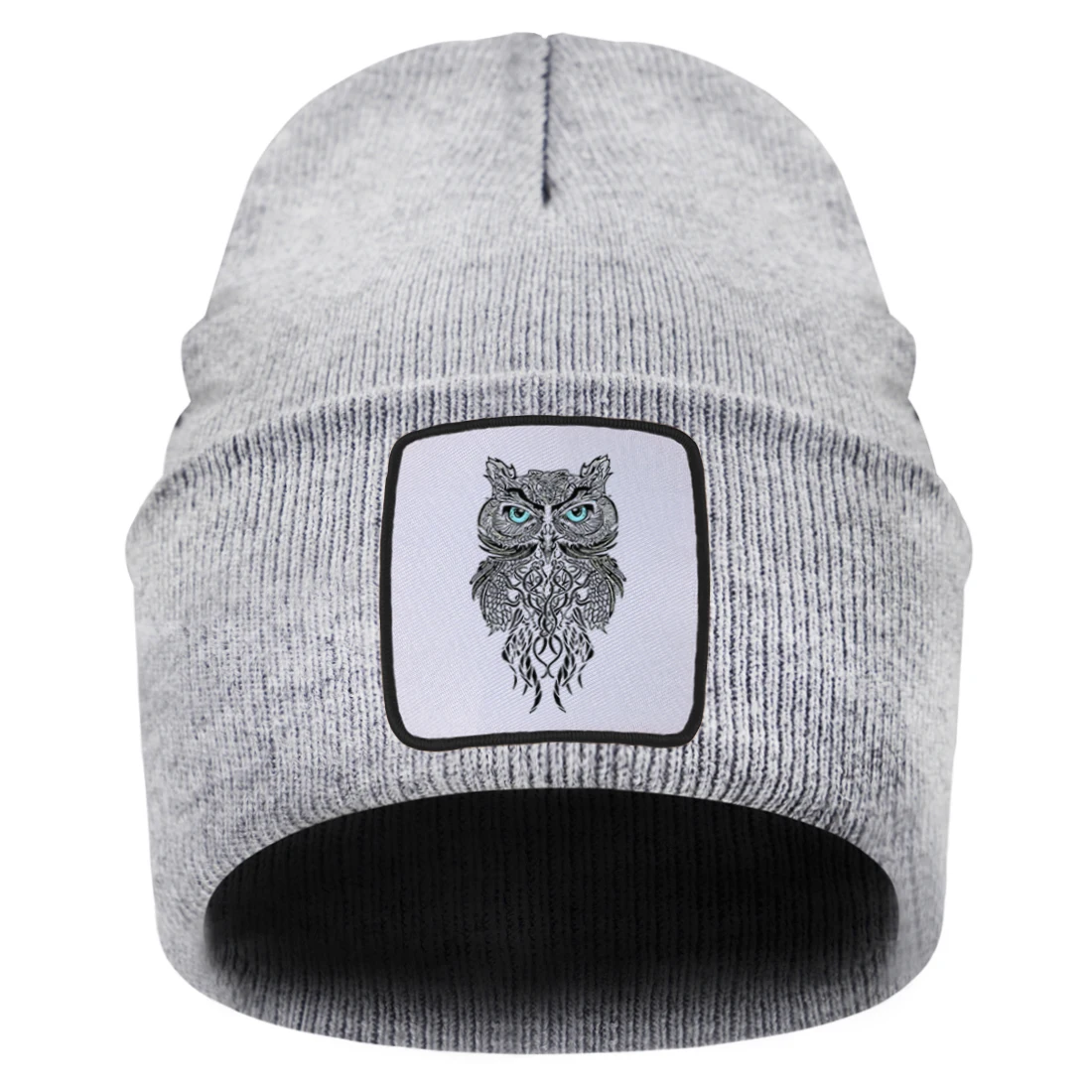 

Owl Printing Mens New Arrival Knitted Hat keep Warm Breathable Woman Beanies Hat 10 Colors Fashion 2020 Elastic Gorros Mujer