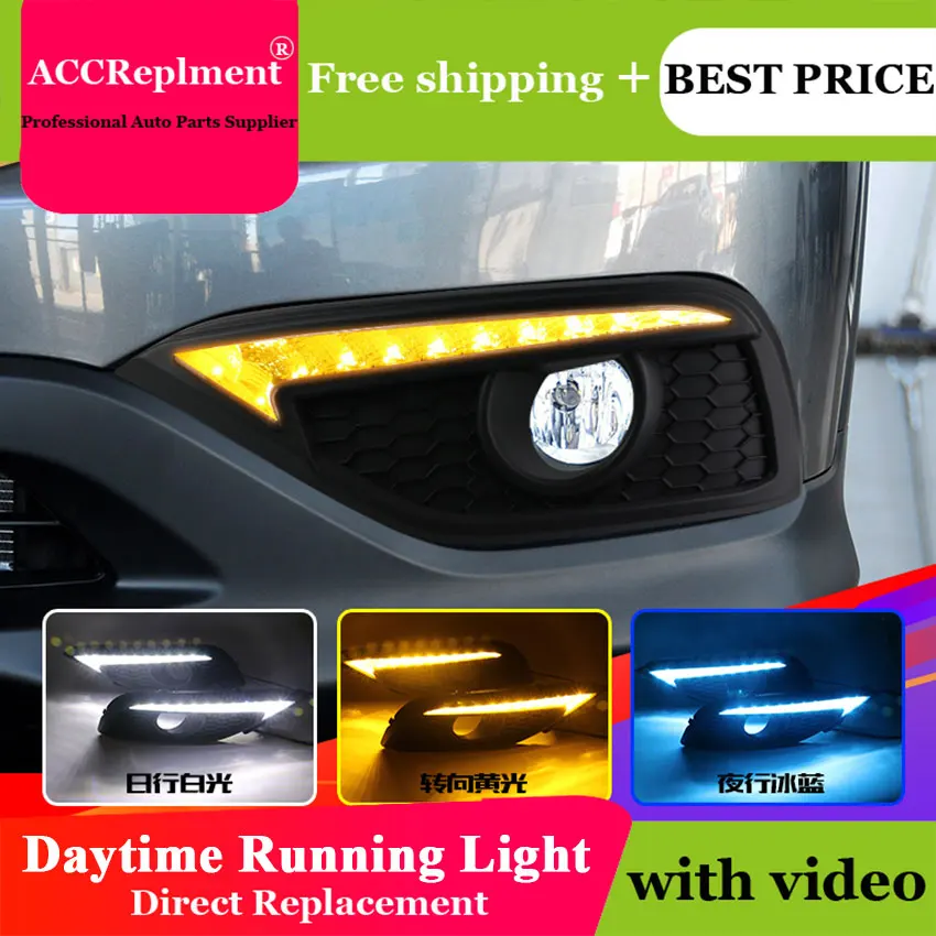 

Car Styling For Honda CRV 2012-2014 LED DRL For Honda CRV LED Fog Lamps High Brightness Guide LED Daytime Running Lights