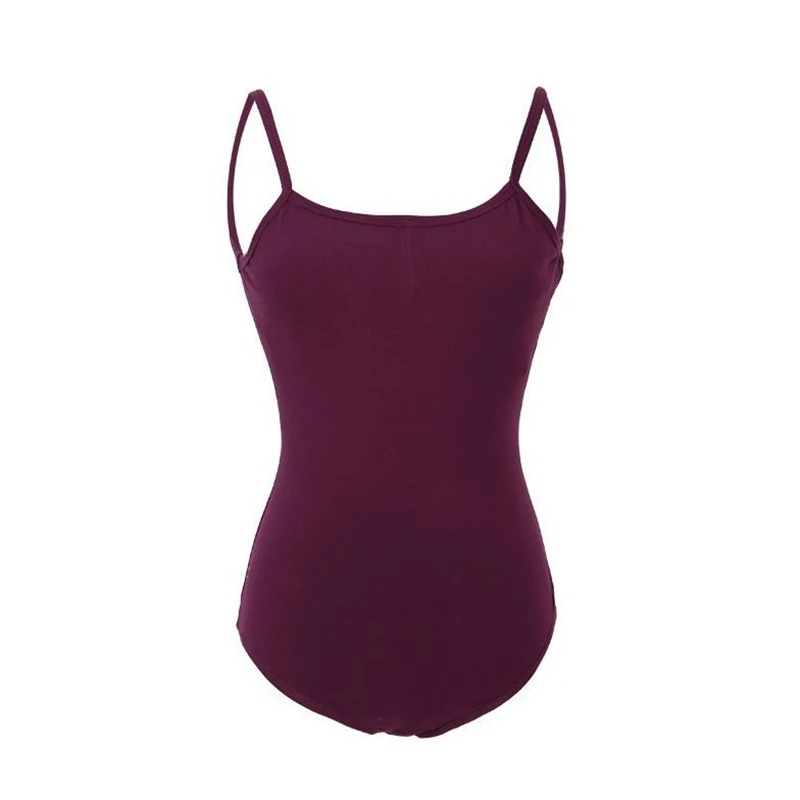 Dark purple Для женщин балетная Одежда для танцев костюм для гимнастики без рукавов, трико практические занятия танцами одежда, для взрослых, балетный купальник с низким вырезом на спине, танцевальные костюмы - Цвет: Dark purple