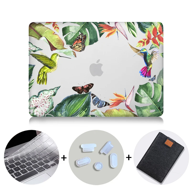 МТТ Акварель Цветы Crystal Case для Macbook Air 13 дюймов retina A1932 для apple macbook pro 13 15 Touch Bar A1989 A1990 - Цвет: MB13