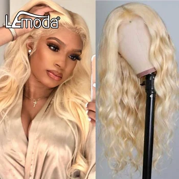 

613 Honey Blonde Lace Closur Wig 4x4 Blonde Body Wave Lace Front Human Hair Wigs For Women Brazilian Lemoda Hair 150% Density