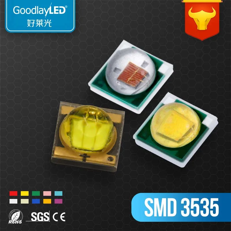 

High Stability 1W 3535 smd led ceramic substrate led diode Green background diode