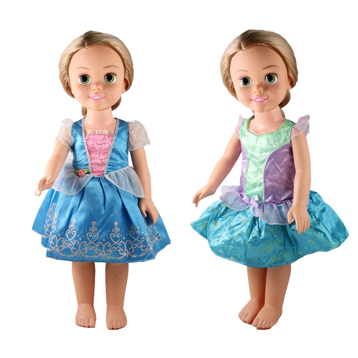 Фото 2 стиля 46 см кукла Золушка платья светло-голубые принцессы кружевные Феи 19 сапоги