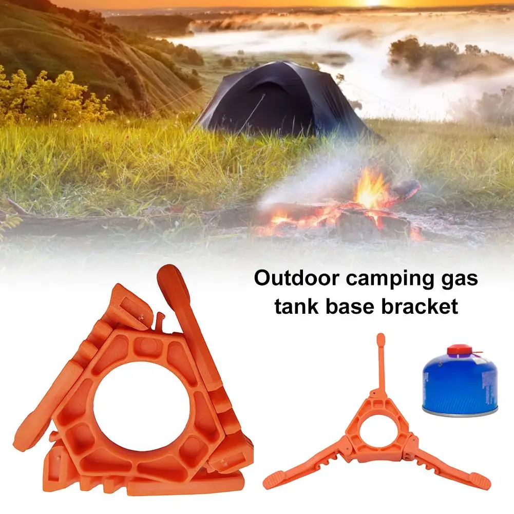 

Outdoor Camping Gas Holder Tank Foldable Canister Tripods Stand Anti Dumping Base Bottle Shelf Ttilting Prevention