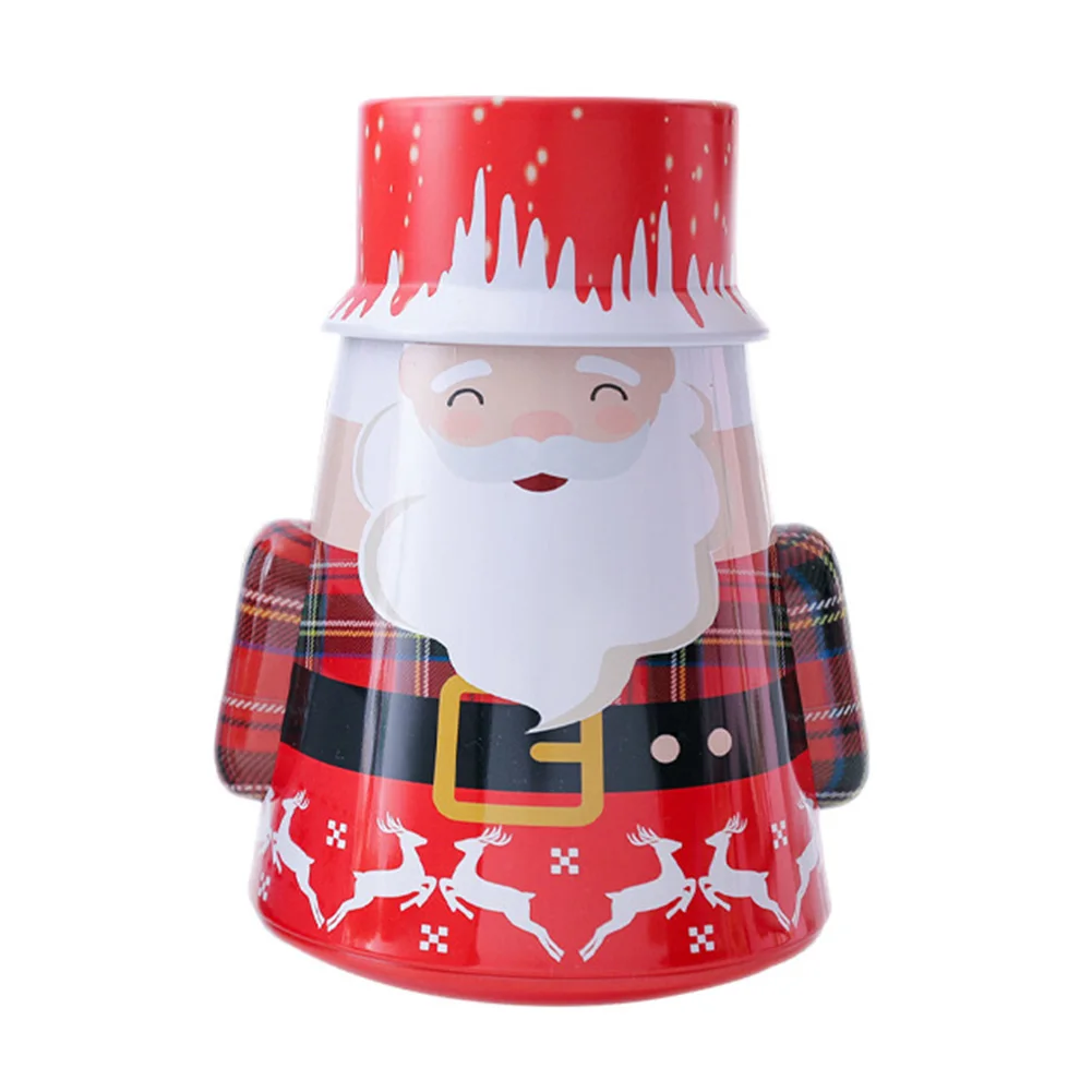 

Package Gift Snowman Jar Kids Christmas Decoration Case Tin Candy Container Tinplate Box Sweet Festival Santa Claus Cute Cartoon