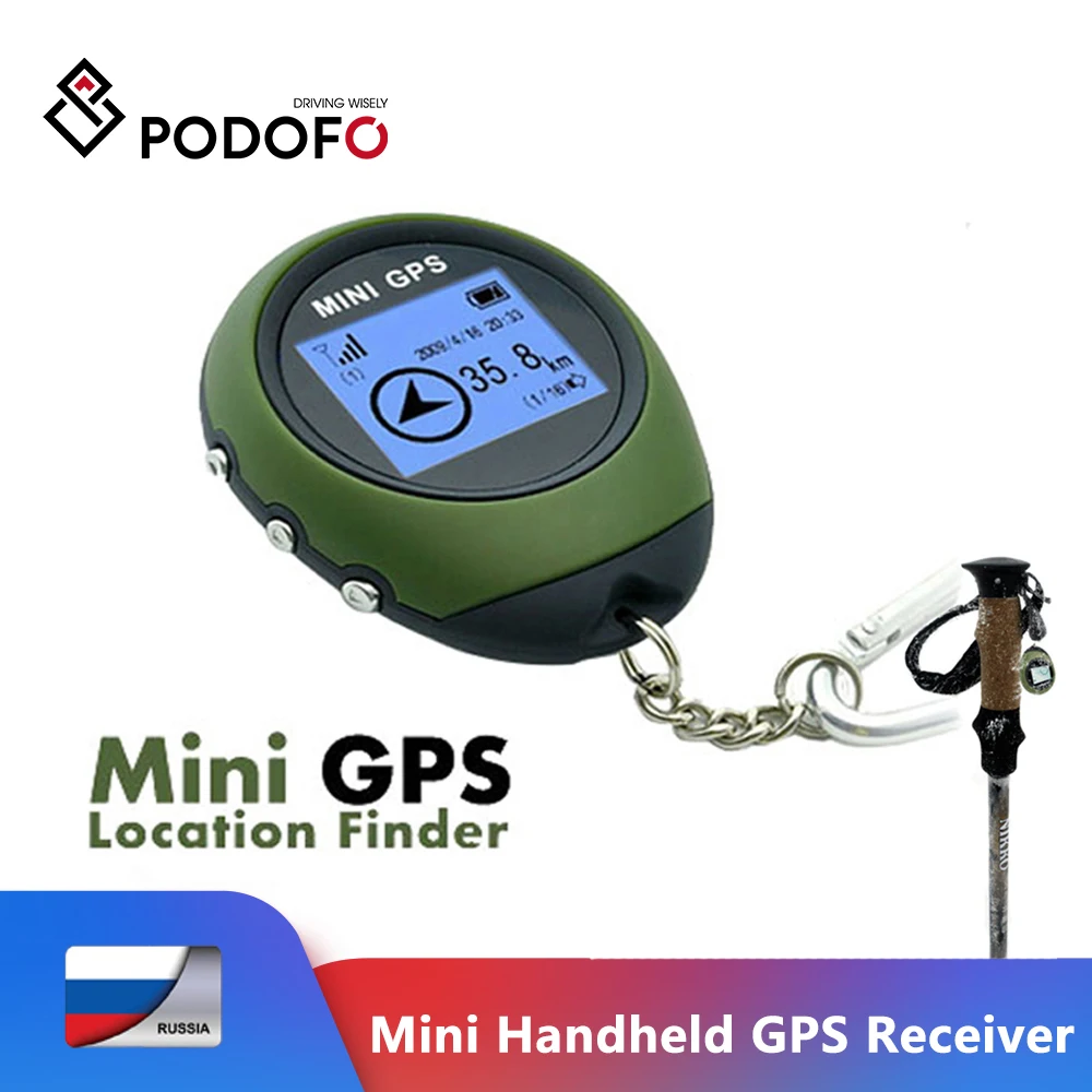 Tanie Podofo nowy Mini ręczny odbiornik nawigacji GPS lokalizator USB akumulator z elektroniczny kompas do podróży na zewnątrz