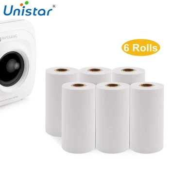 

Glossy Printable Sticker Paper White Direct Thermal Paper Self-Adhesive 57x30mm for PAPERANG Portable Bluetooth Pocket Printer