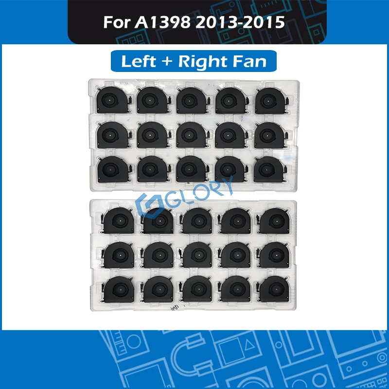

5pair/Lot A1398 Fan Left and Right For MacBook Pro Retina 15" A1398 CPU Cooler Cooling Fan set Replacement 2013-2015