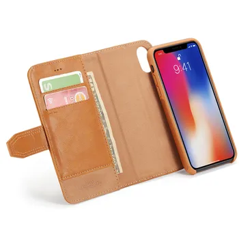 

Luxury Magnet Phone Case for iPhone X Xr Xs Max 2 in 1 Protection Case Cover with Kickstand Card Slots for iPhone 6 6S 7 8 Plus