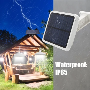 

Solar Pendant Light Waterproof Outdoor Indoor Solar Lamp for Camping Home Garden Transparent Solar Copper Bulb Chandelier